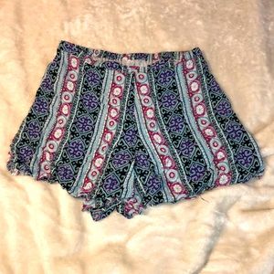 Funky purple pink blue shorts